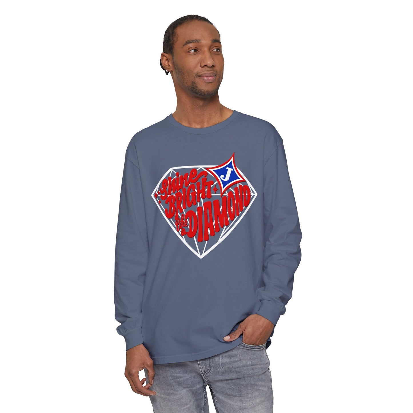 Shine Bright Like A Diamond Long Sleeve Tee (Comfort Colors)