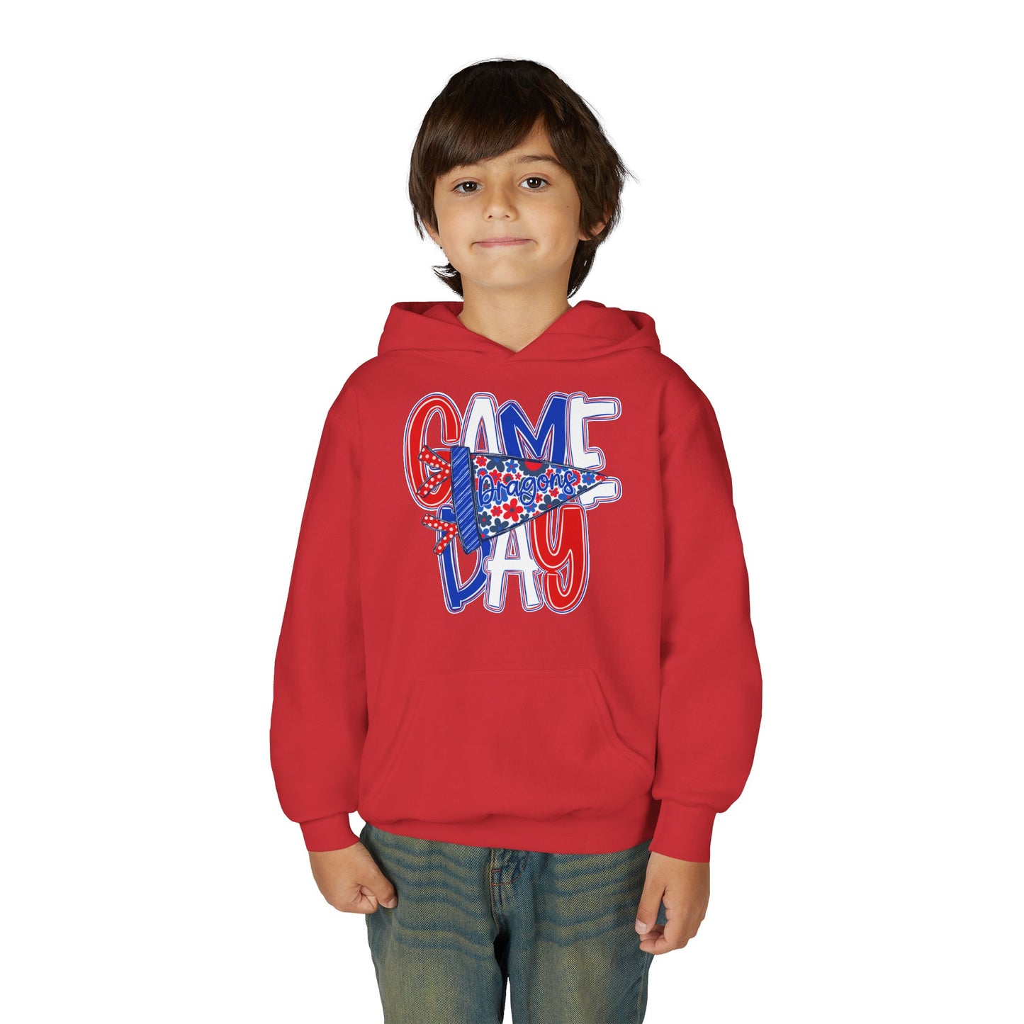 Game Day Dragons J Youth Hoodie (Gildan)