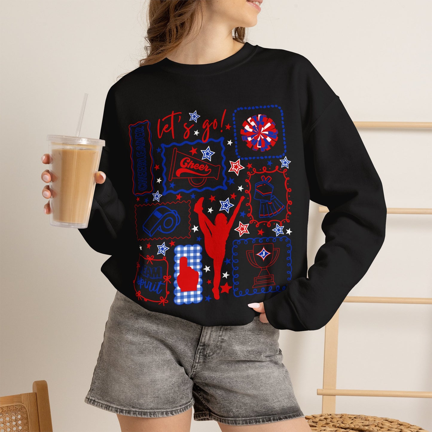 Cheer Icon Grid Sweatshirt (Gildan)