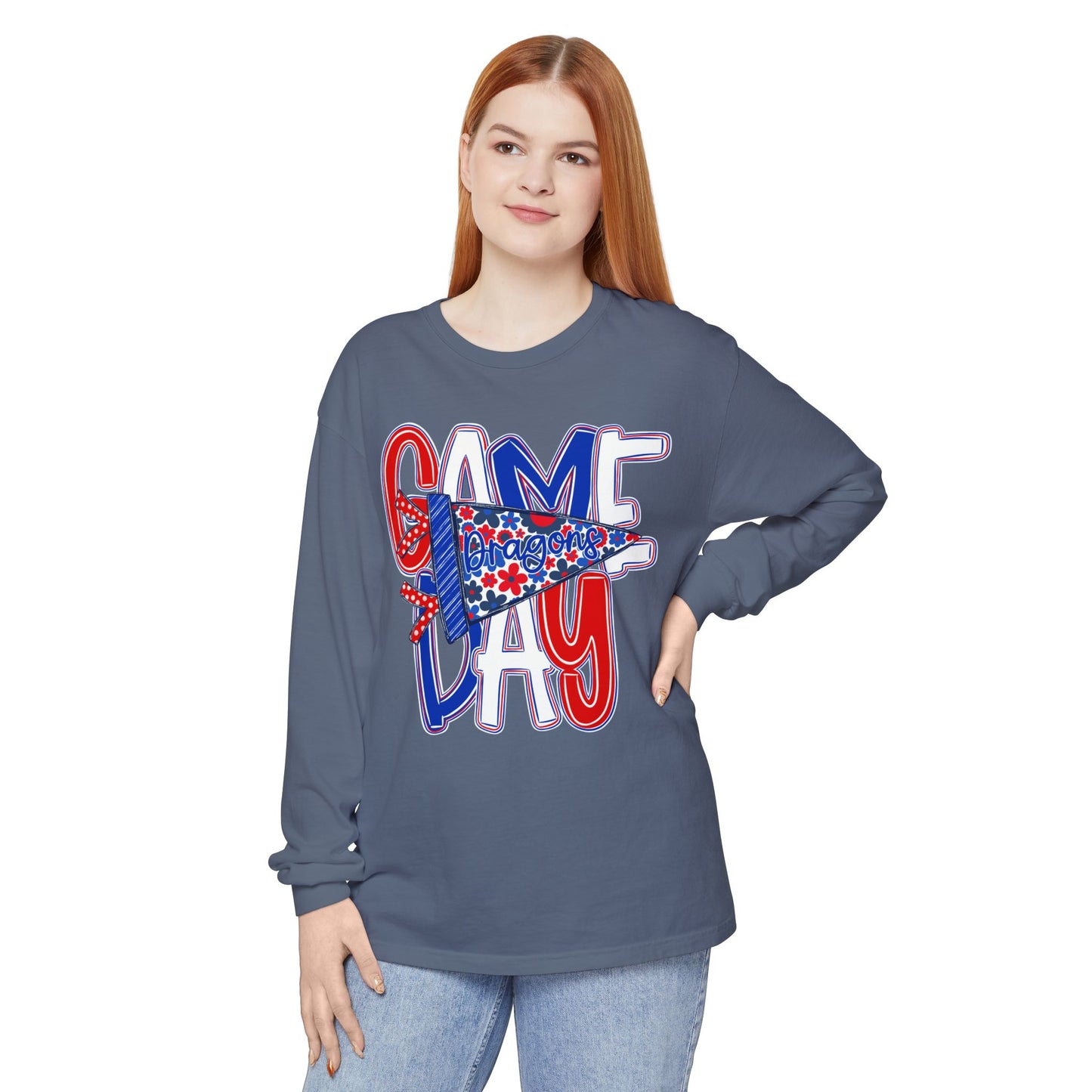Game Day Dragons Long Sleeve Tee (Comfort Colors)