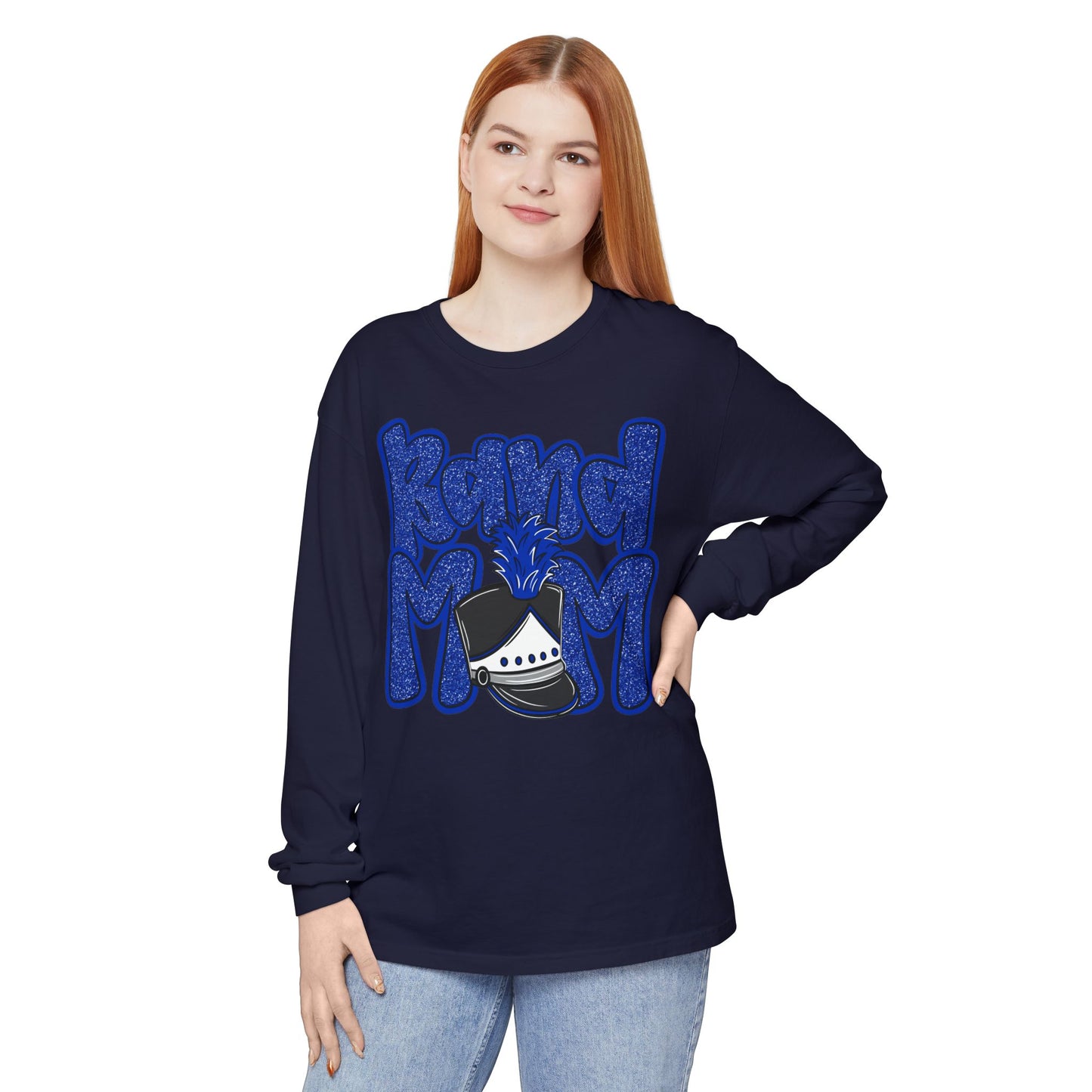 Band Mom Hat Long Sleeve Tee (Comfort Colors)