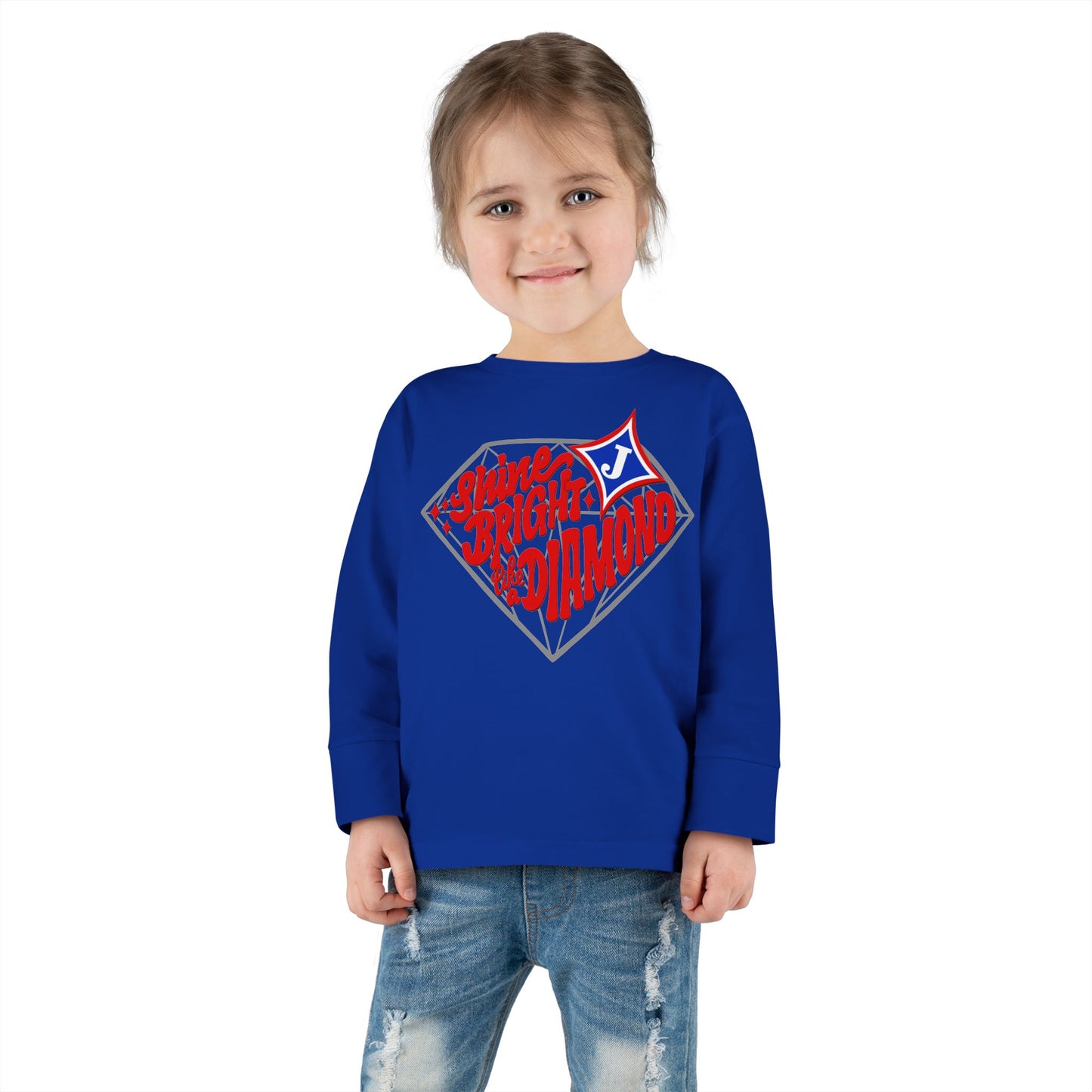 Shine Bright Like A Diamond Toddler Long Sleeve Tee