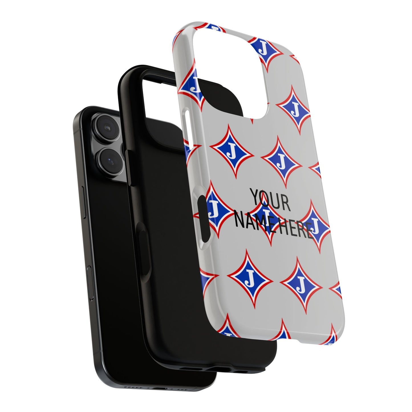 Jefferson J Diamond Personalized Tough Phone Case (Add Your Name)