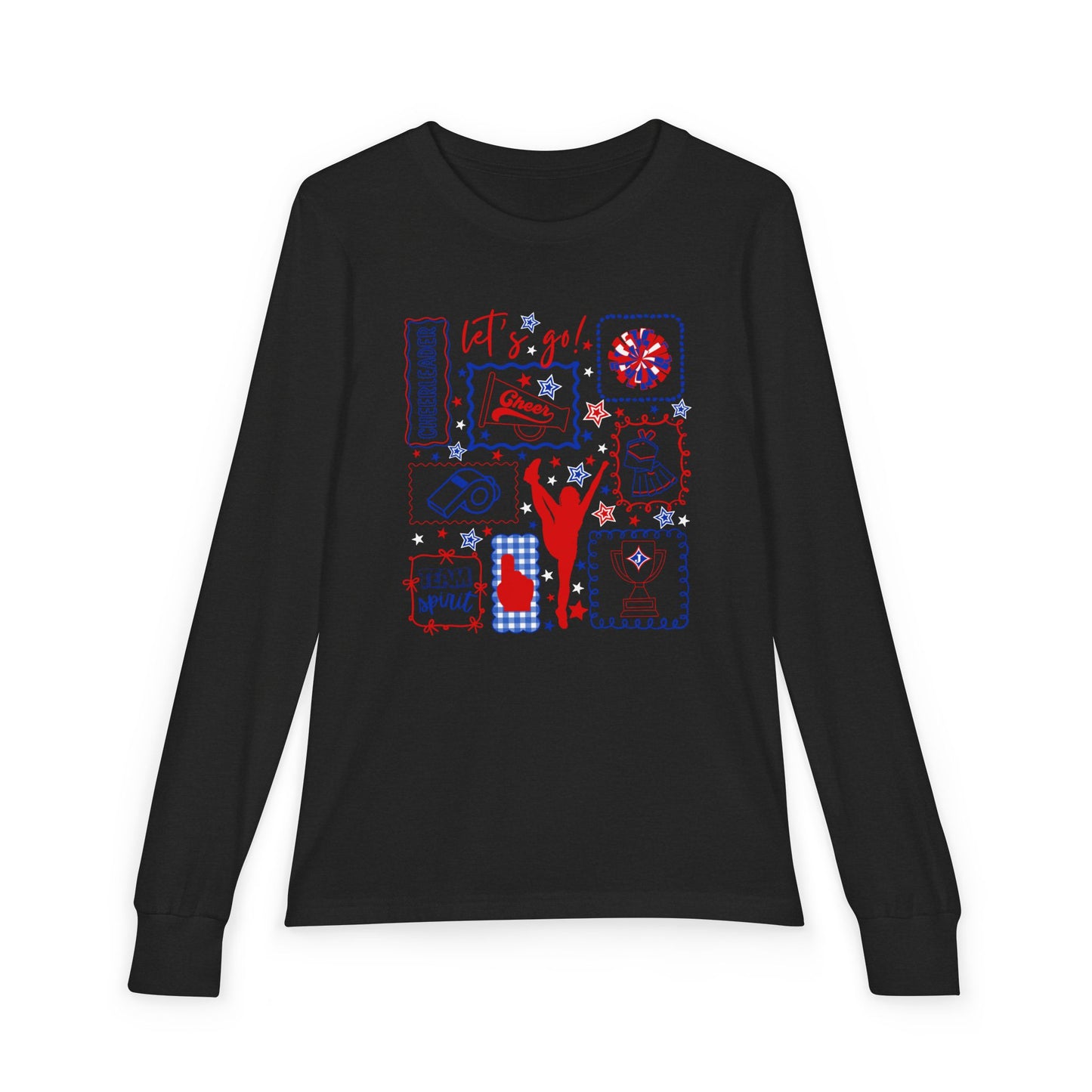 Cheer Icon Grid Youth Long Sleeve Tee