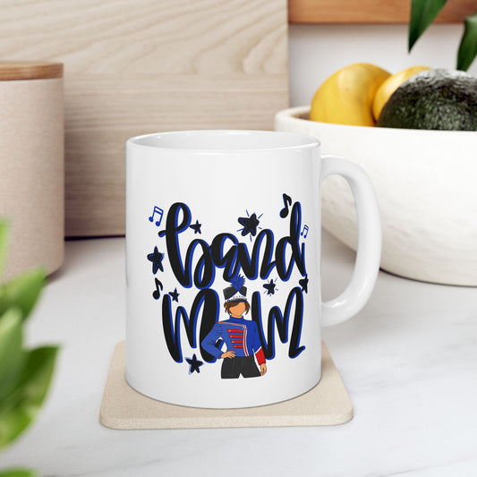 Band Mom Blue Girl Ceramic Mug — 11oz & 15oz Coffee Cup