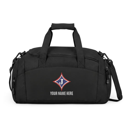 Jefferson J Diamond Embroidered Athletic Gym Bag (Custom)