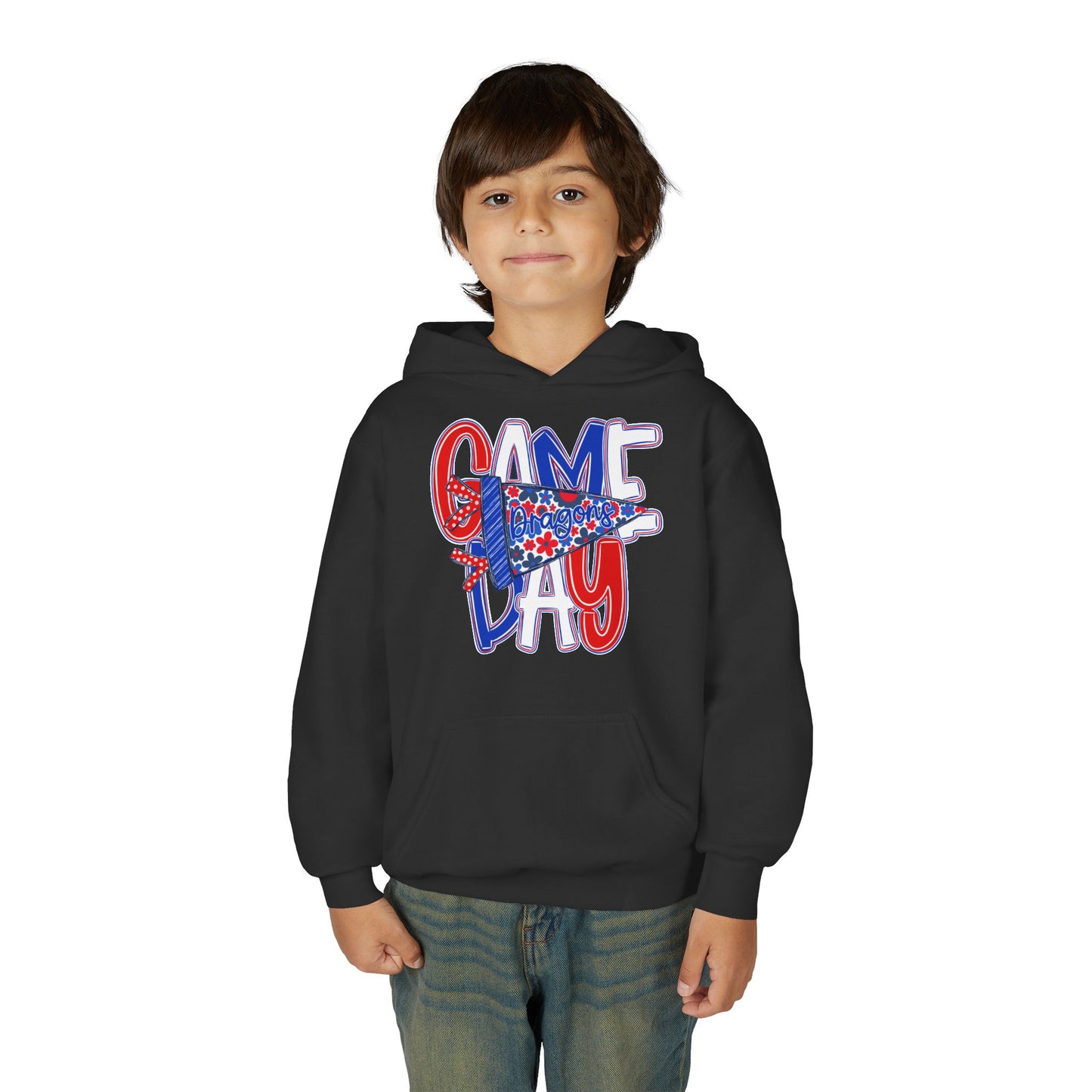 Game Day Dragons J Youth Hoodie (Gildan)