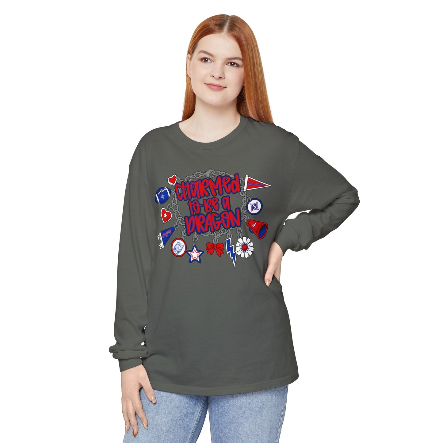 Charmed To Be A Dragon Long Sleeve Tee (Comfort Colors)