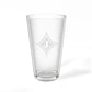 Jefferson J Diamond Engraved 16oz Pint Mixing Glass