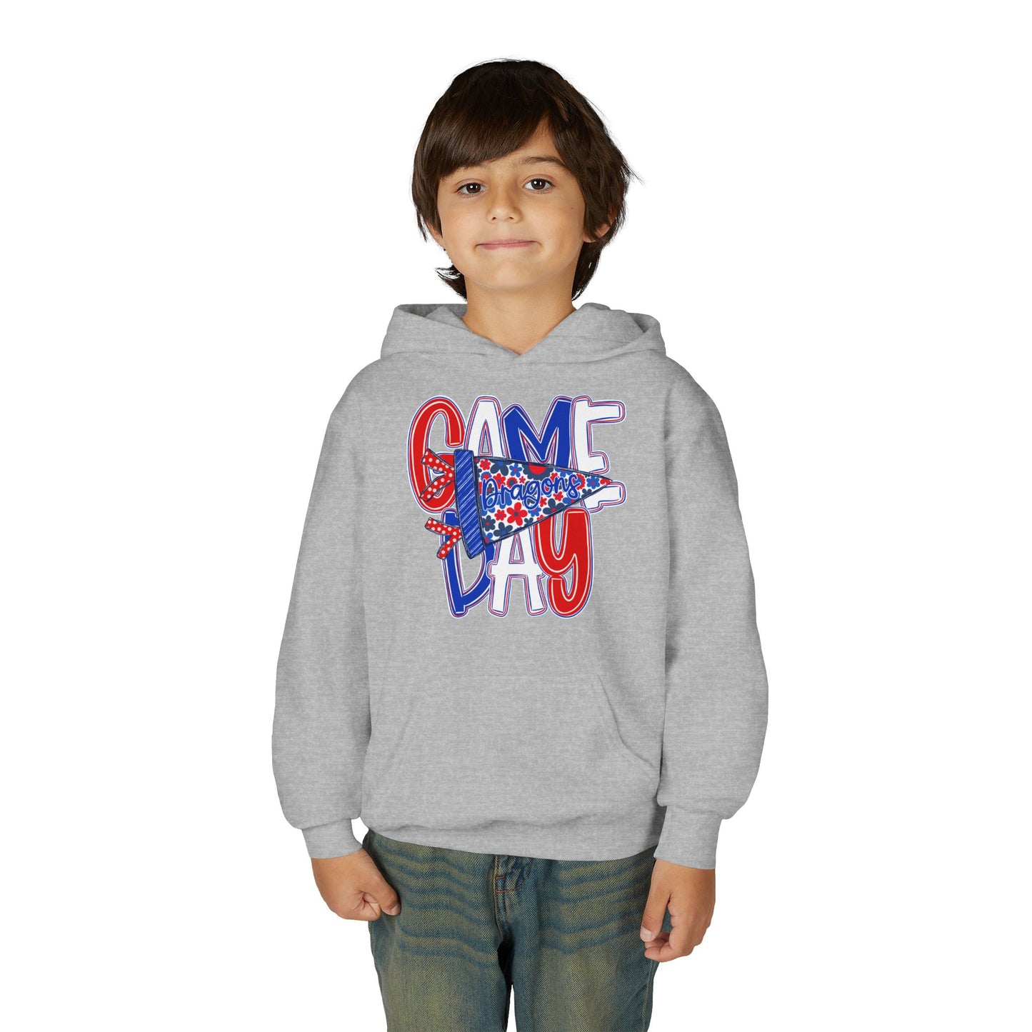 Game Day Dragons J Youth Hoodie (Gildan)