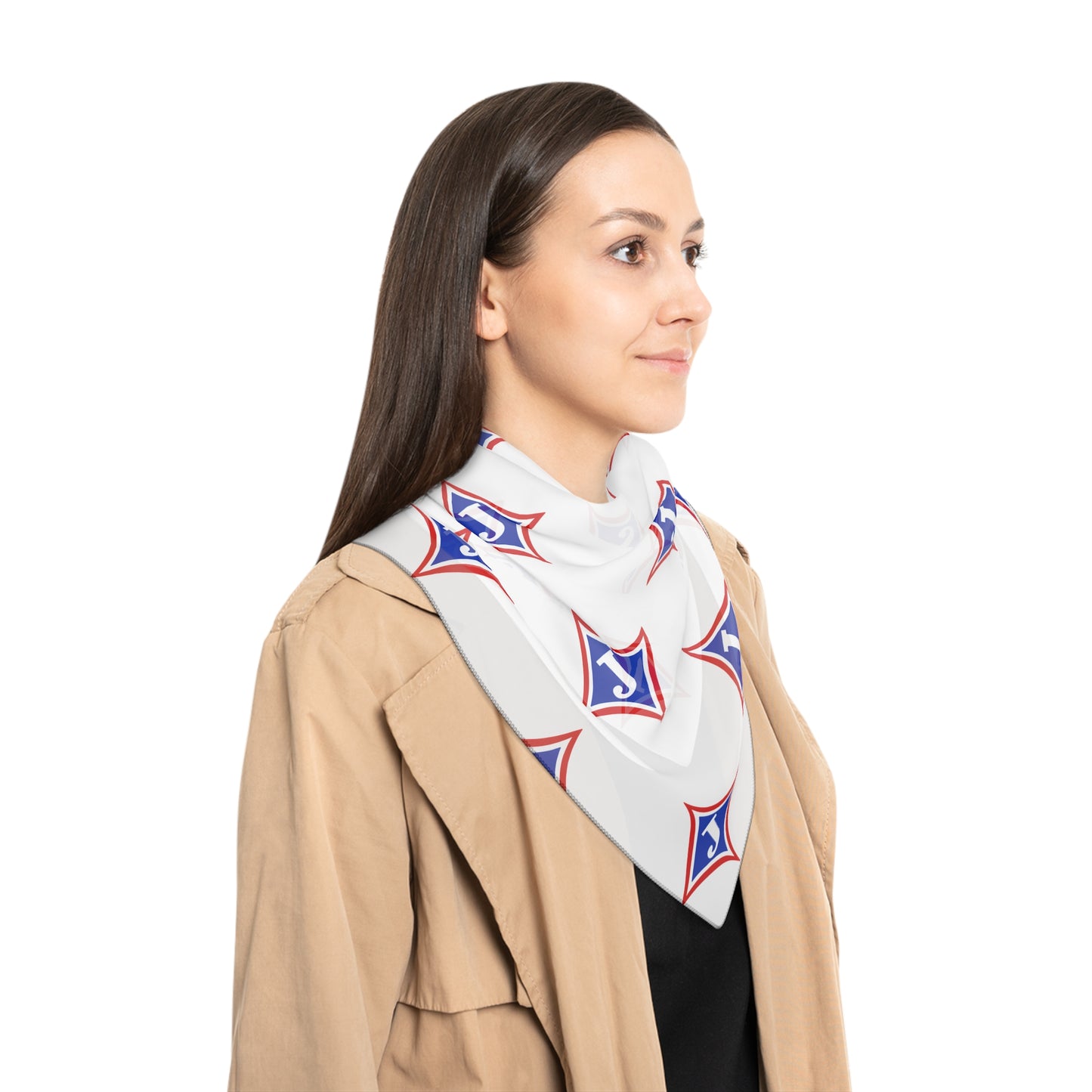 Jefferson J Diamond Poly Scarf