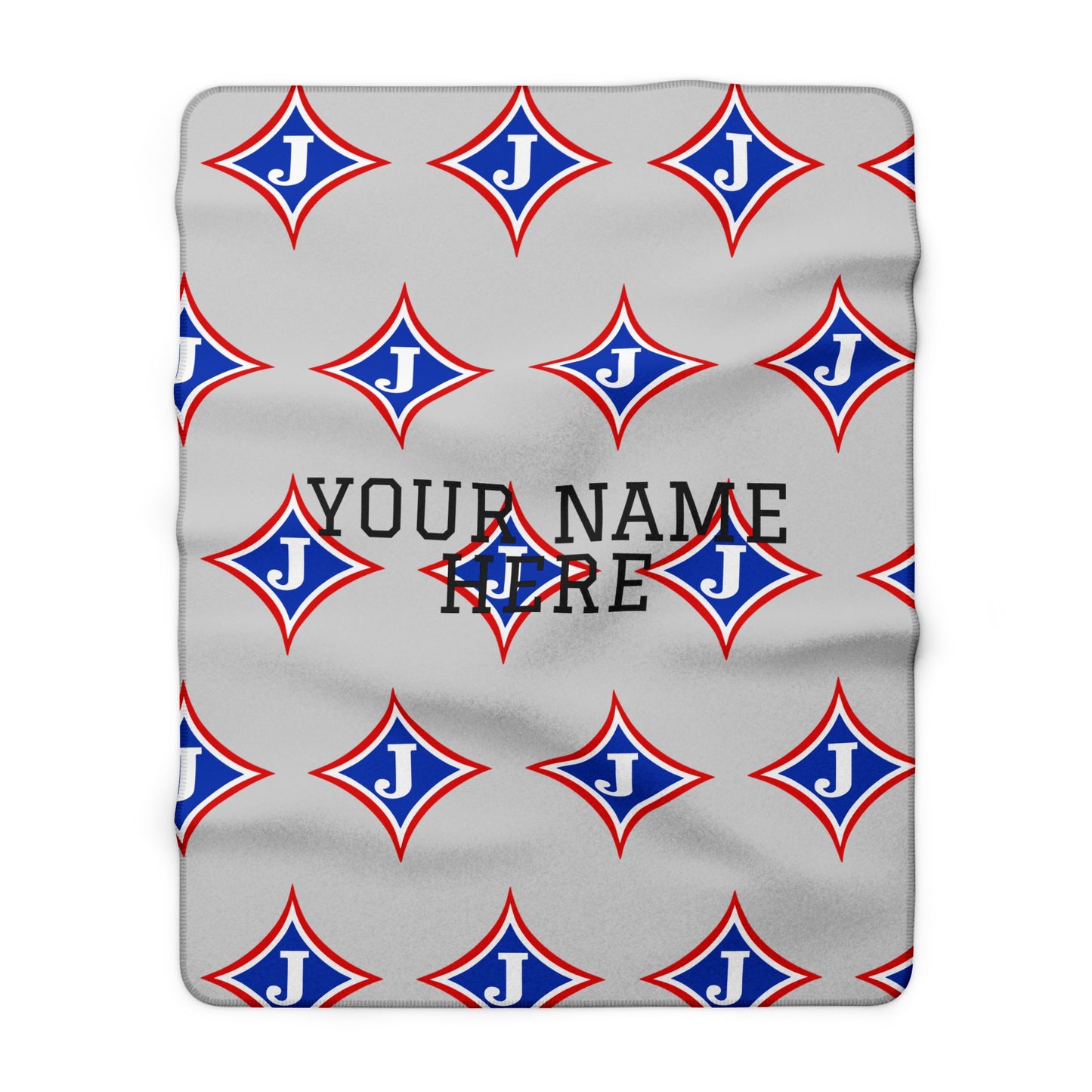 Jefferson J Diamond Sherpa Fleece Blanket