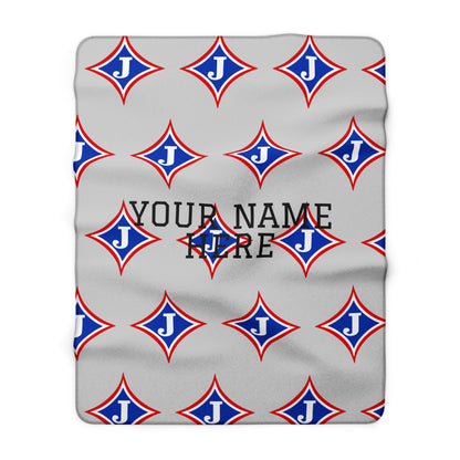 Jefferson J Diamond Sherpa Fleece Blanket