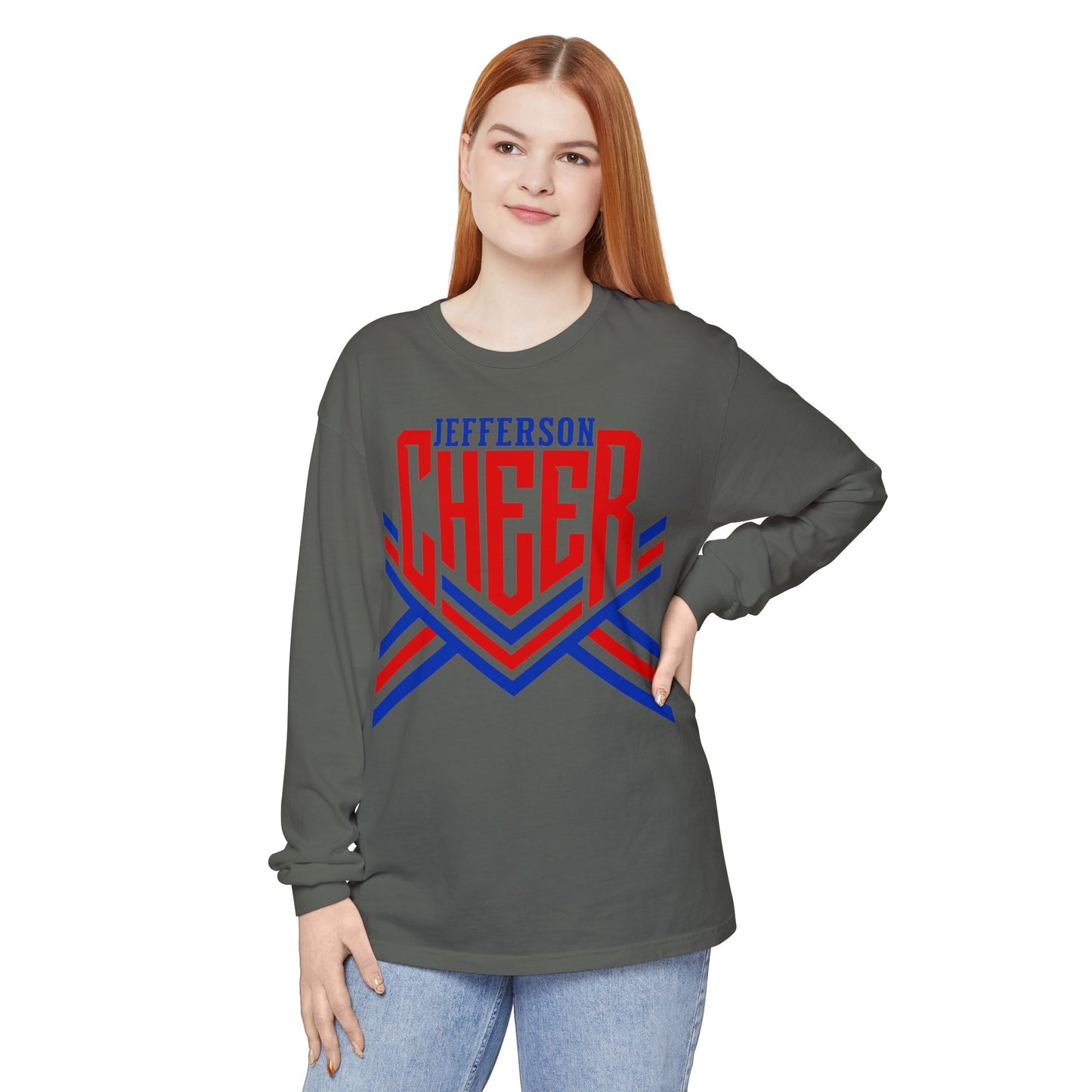 Jefferson Cheer Long Sleeve Tee (Comfort Colors)