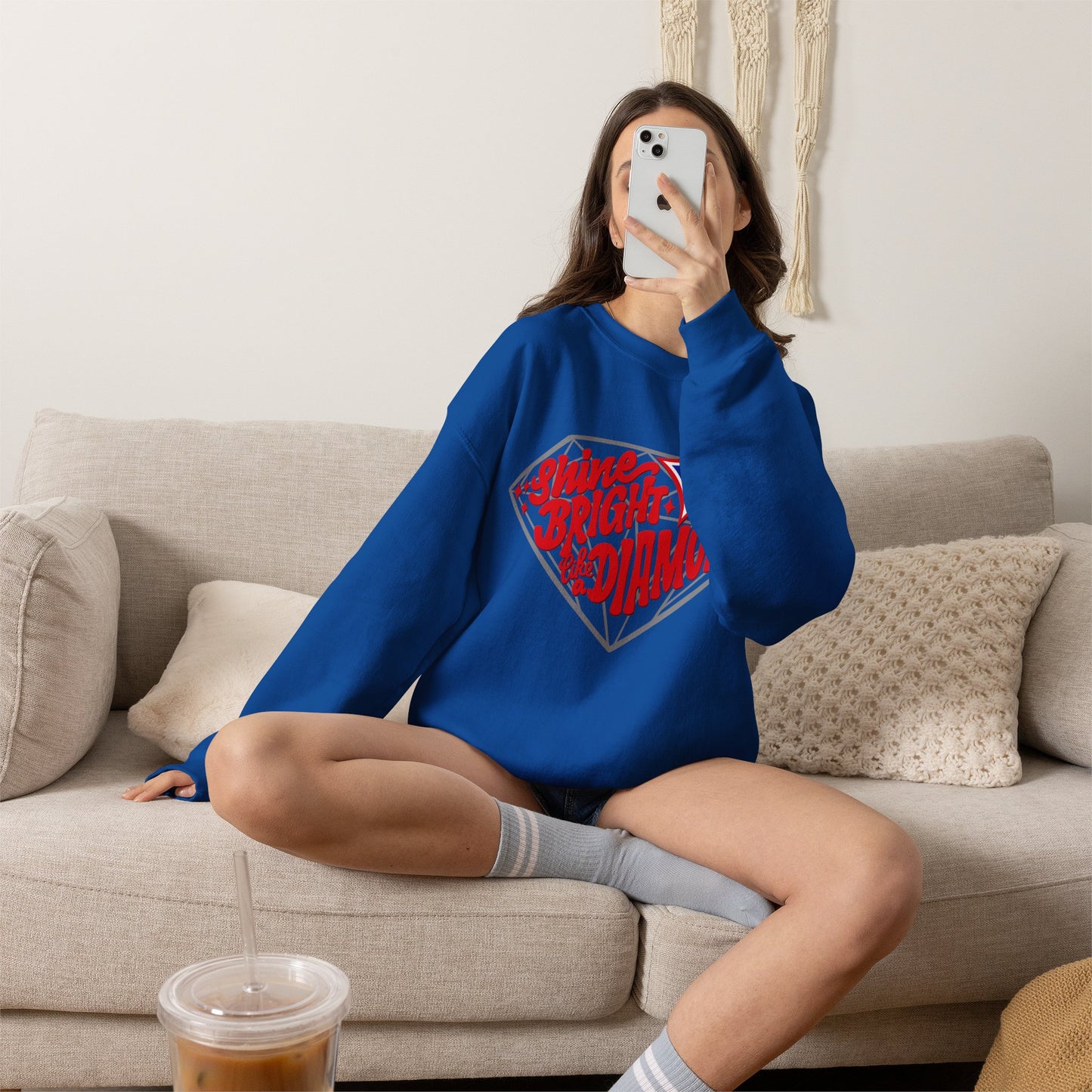 Shine Bright Like A Diamond Sweatshirt (Gildan)