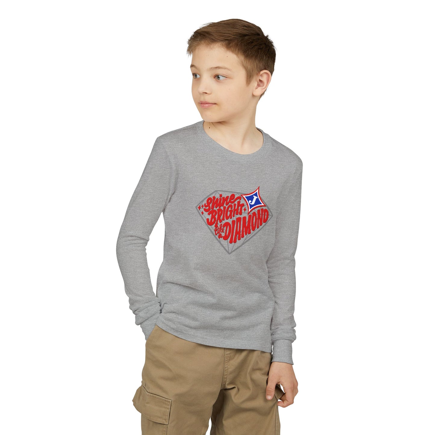 Shine Bright Like A Diamond Youth Long Sleeve Tee