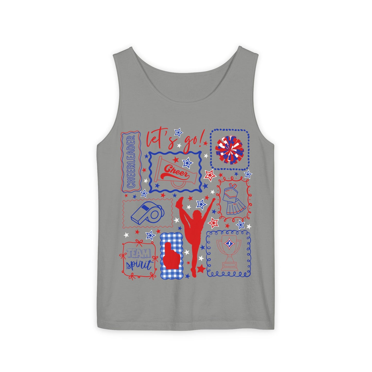Cheer Icon Grid UnisexTank Top (Comfort Colors)