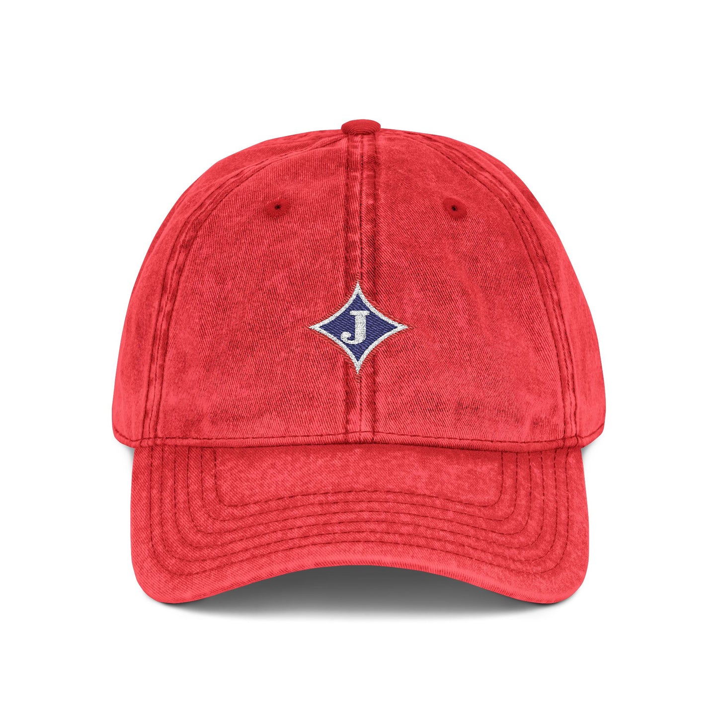 Jefferson J Diamond Vintage Embroidered Baseball Cap