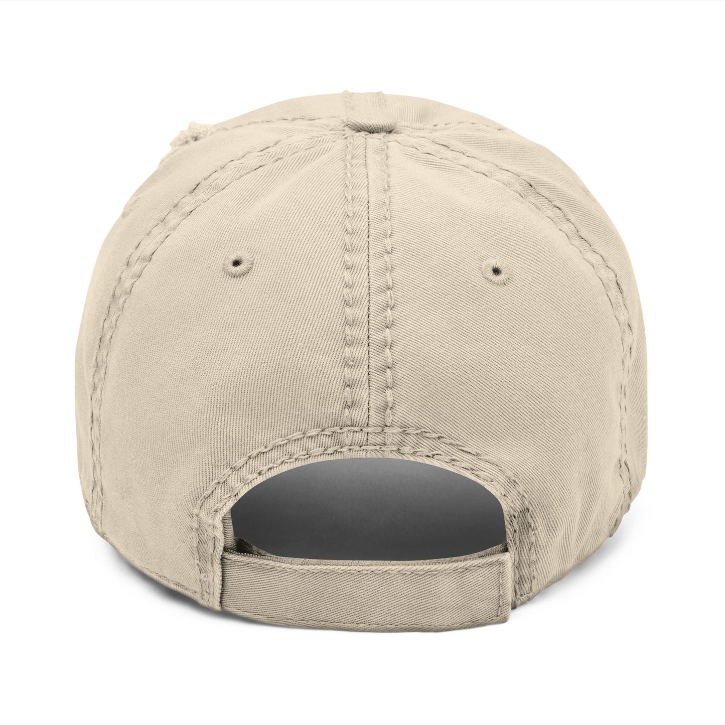 Jefferson J Diamond Distressed Embroidered Dad Hat