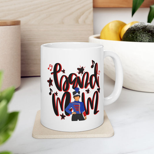 Band Mom Red Boy Ceramic Mug — 11oz & 15oz Coffee Cup
