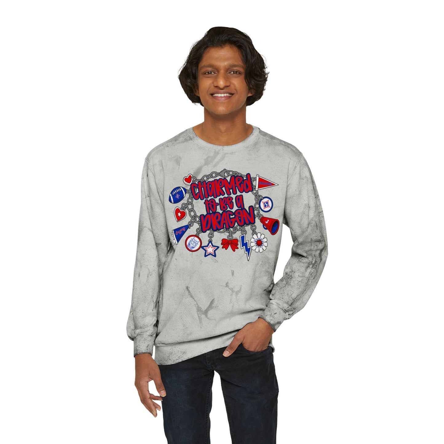 Charmed To Be A Dragon Tie Dye Sweatshirt