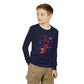 Cheer Icon Grid Youth Long Sleeve Tee