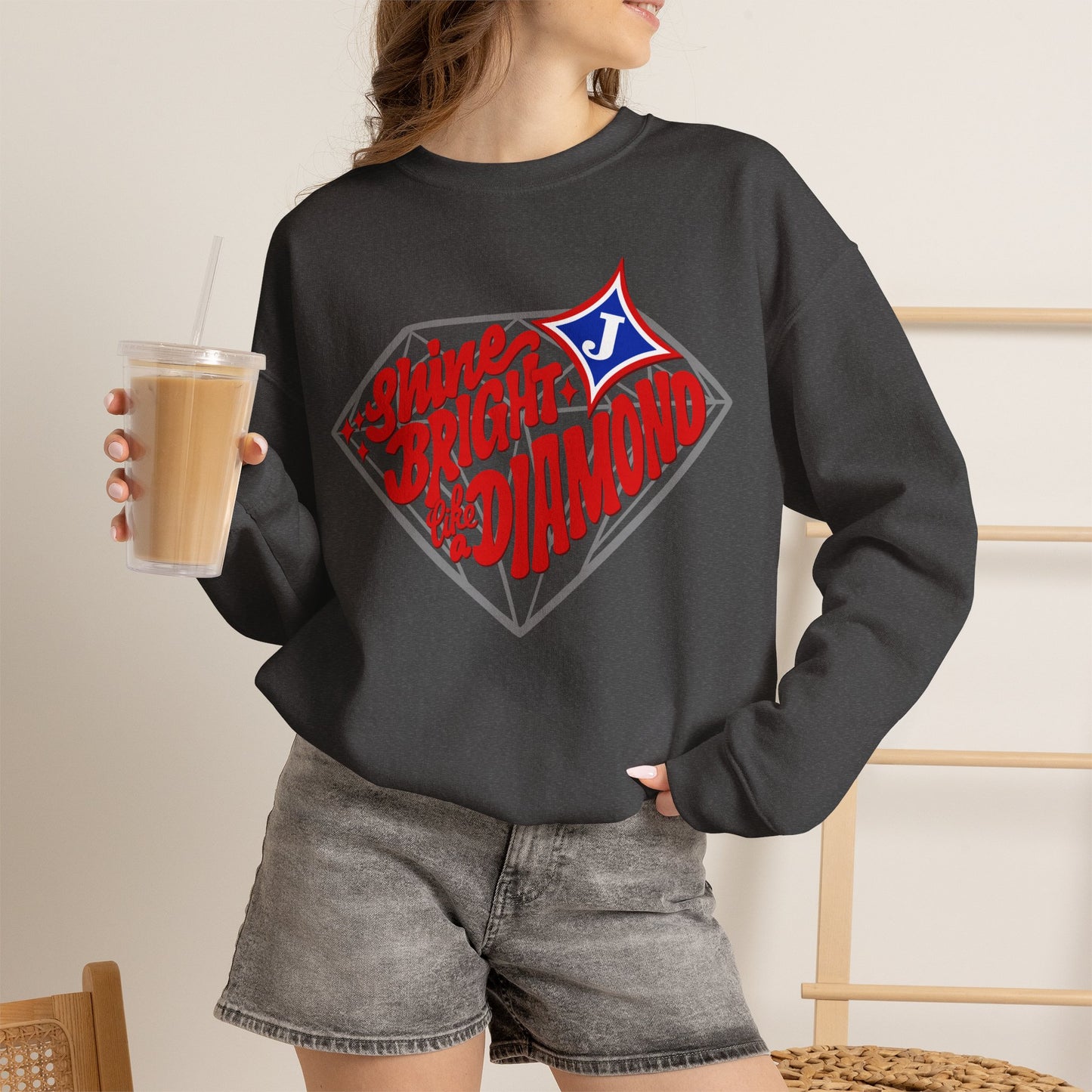 Shine Bright Like A Diamond Sweatshirt (Gildan)