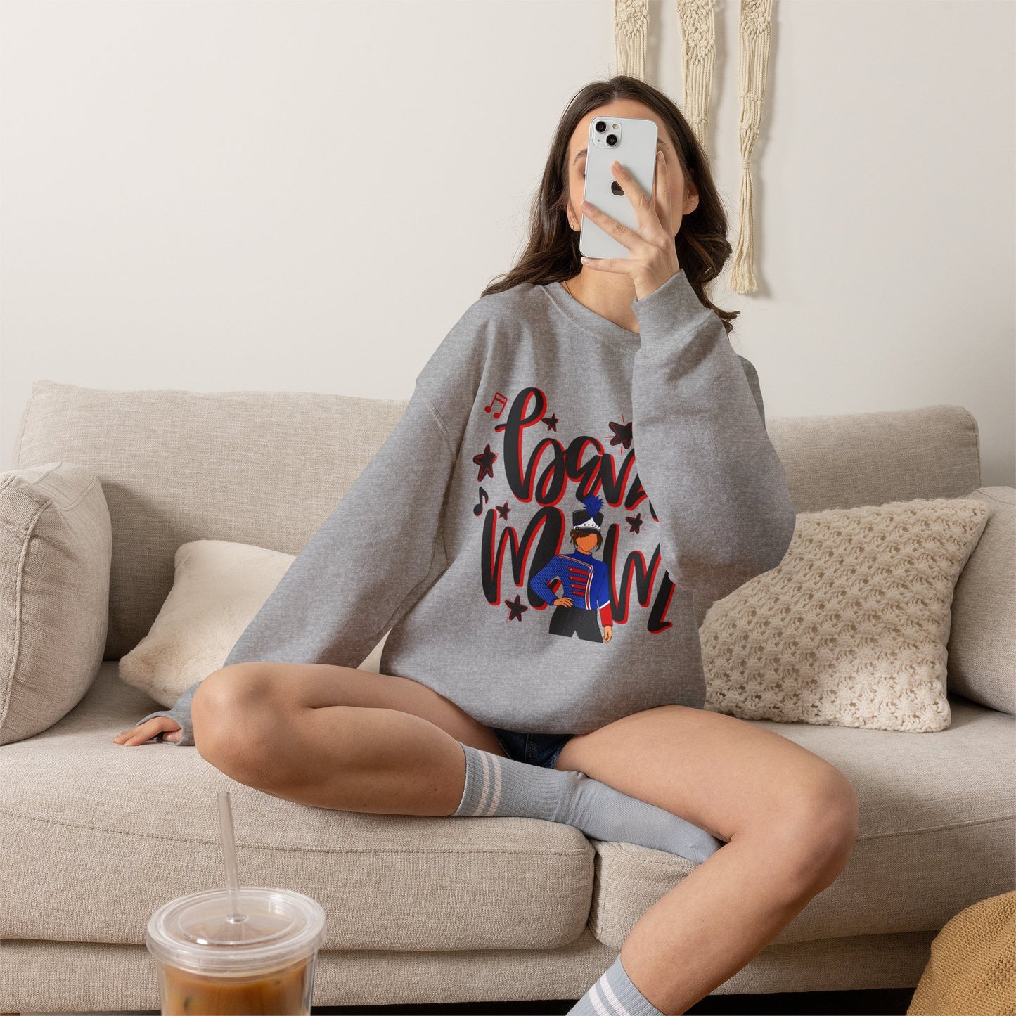 Band Mom Red Girl Sweatshirt (Gildan)