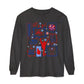 Cheer Icon Grid Long Sleeve Tee (Comfort Colors)
