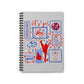 Cheer Icon Grid Spiral Notebook Ruled Journal