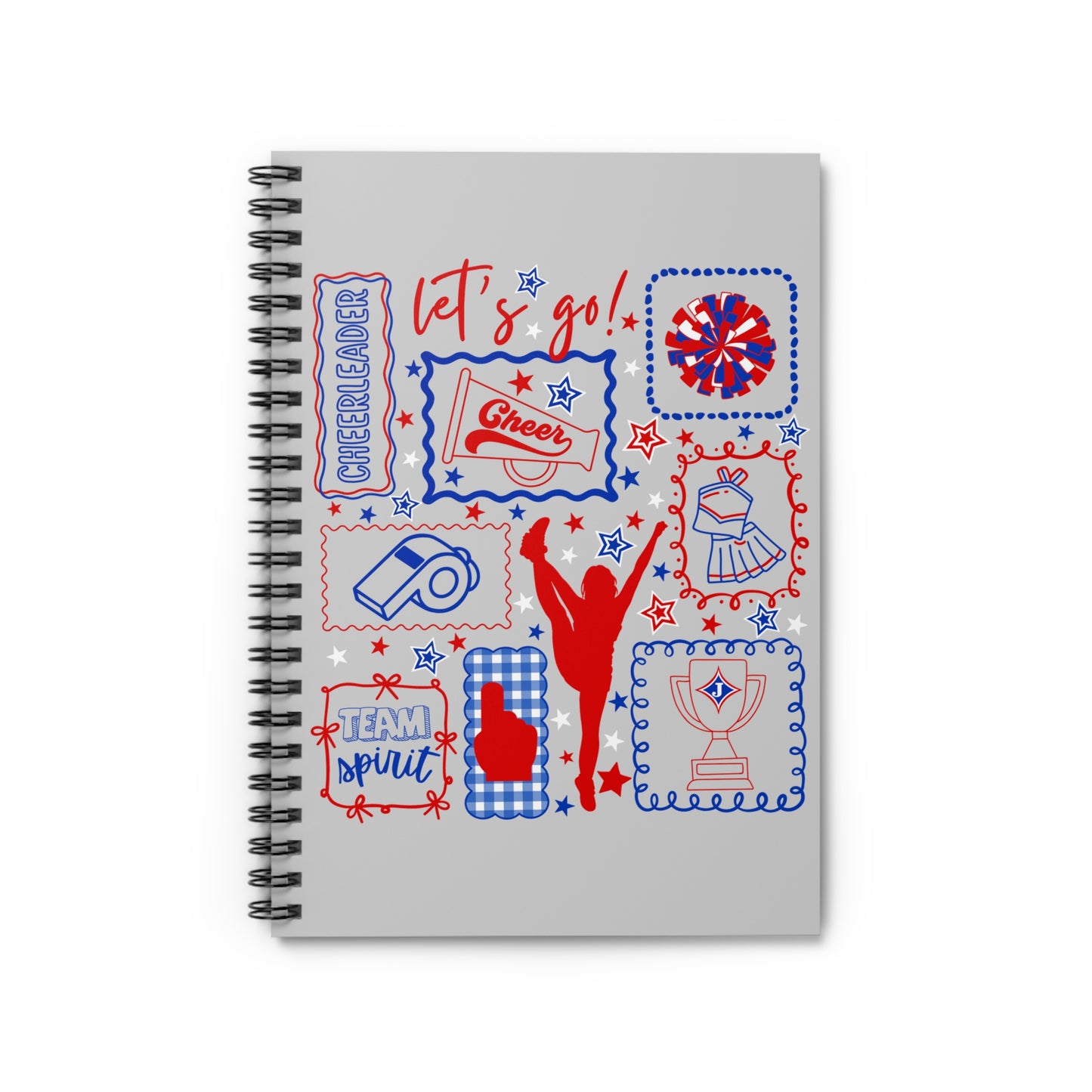 Cheer Icon Grid Spiral Notebook Ruled Journal