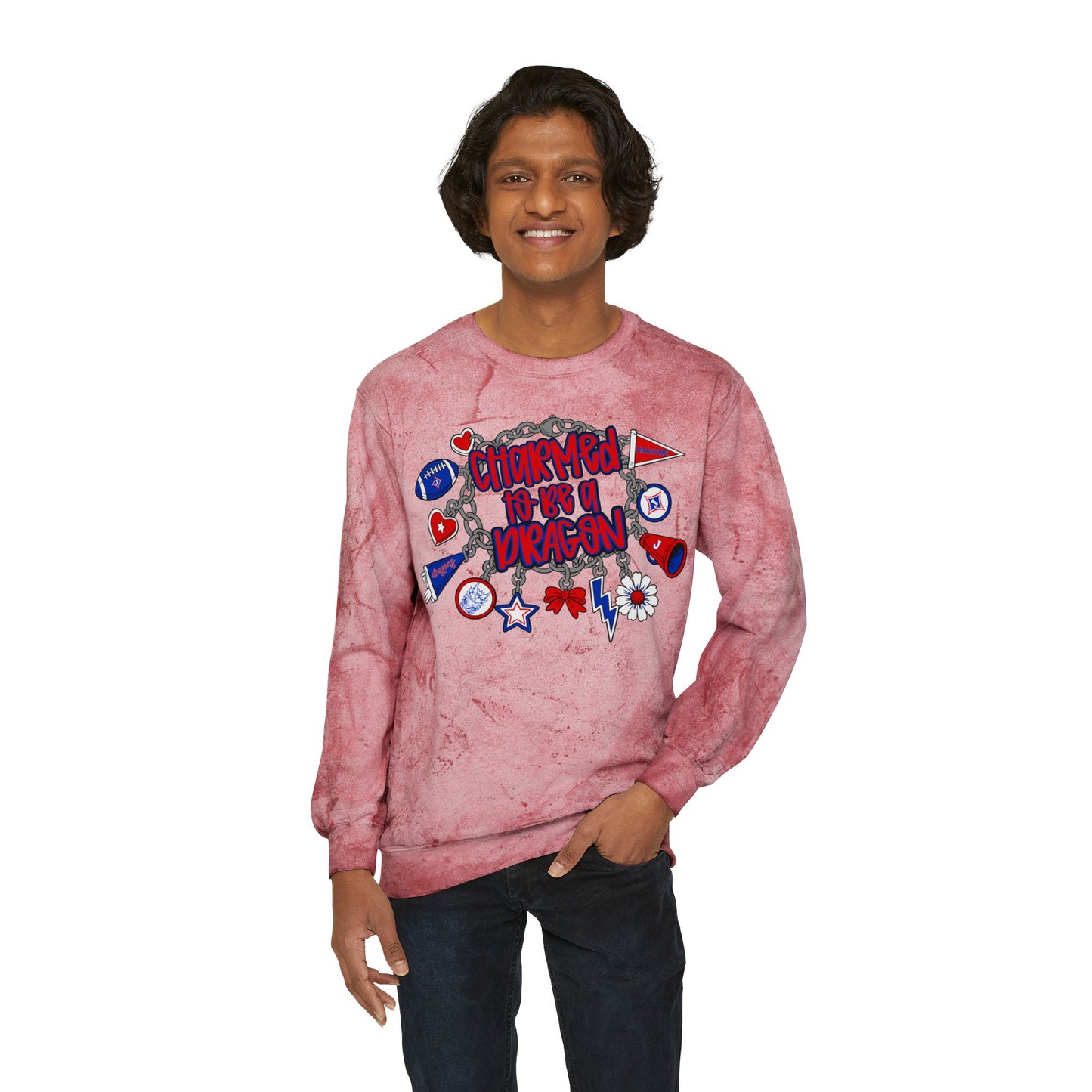 Charmed To Be A Dragon Tie Dye Sweatshirt