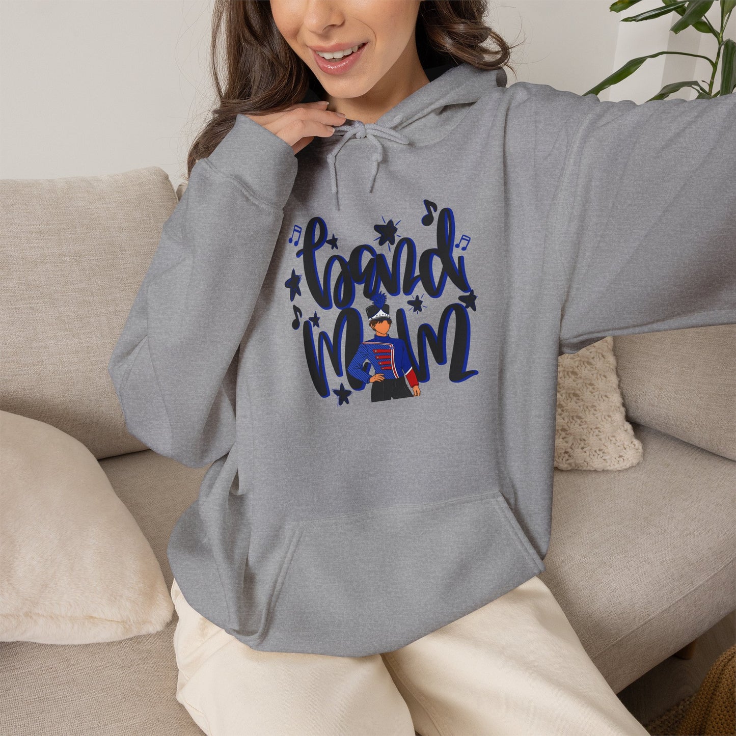 Band Mom Blue Boy Unisex Hoodie (Gildan)