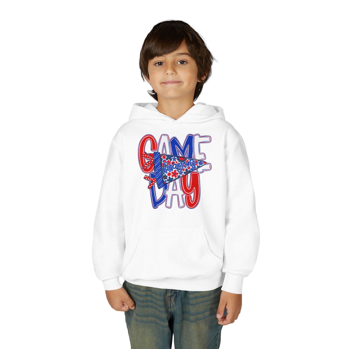 Game Day Dragons J Youth Hoodie (Gildan)