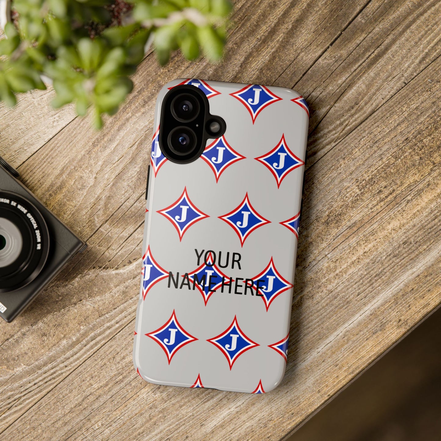 Jefferson J Diamond Personalized Tough Phone Case (Add Your Name)
