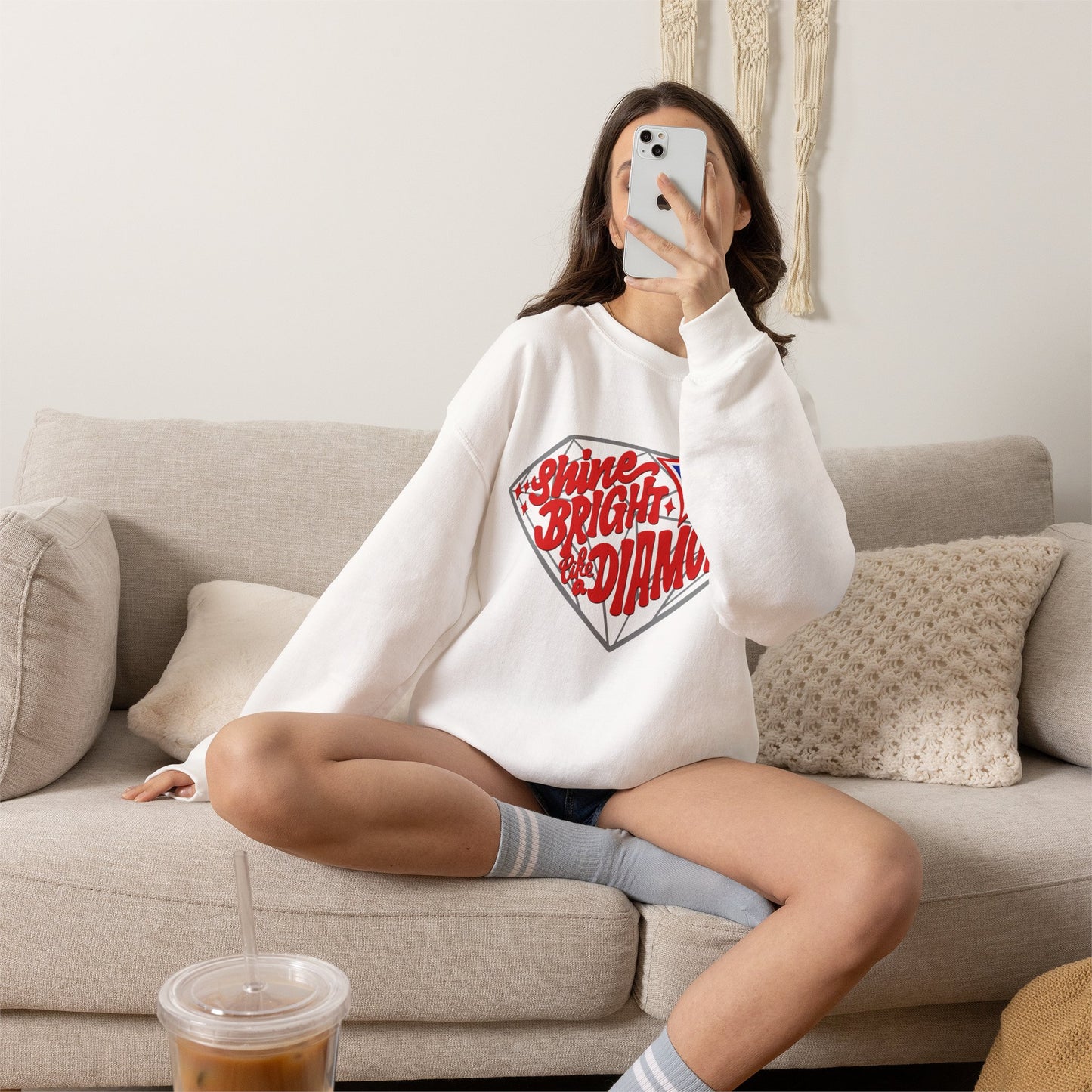 Shine Bright Like A Diamond Sweatshirt (Gildan)