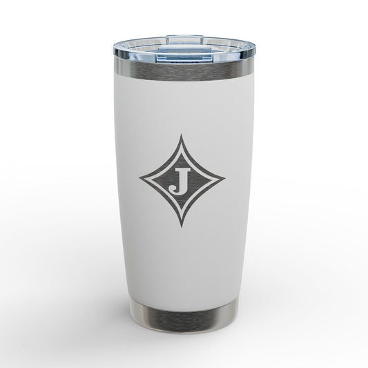 Jefferson J Diamond Engraved Monogram 20oz Tumbler