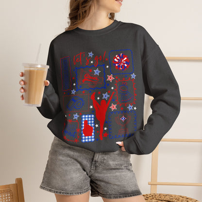Cheer Icon Grid Sweatshirt (Gildan)