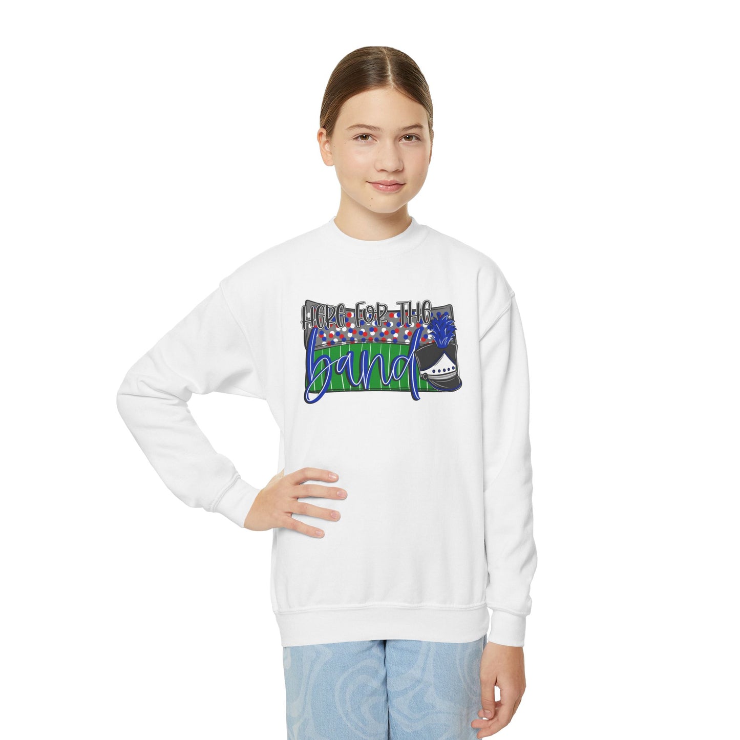 Here For The Band Youth Crewneck Sweatshirt