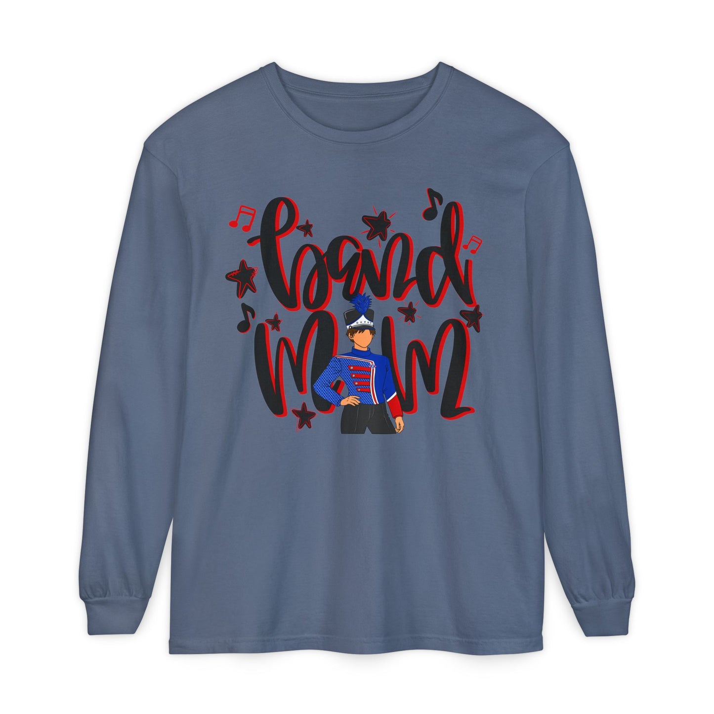 Band Mom Red Boy Long Sleeve Tee (Comfort Colors)