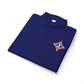Embroidered Jefferson Diamond Shirt — Classic White Performance Golf Polo