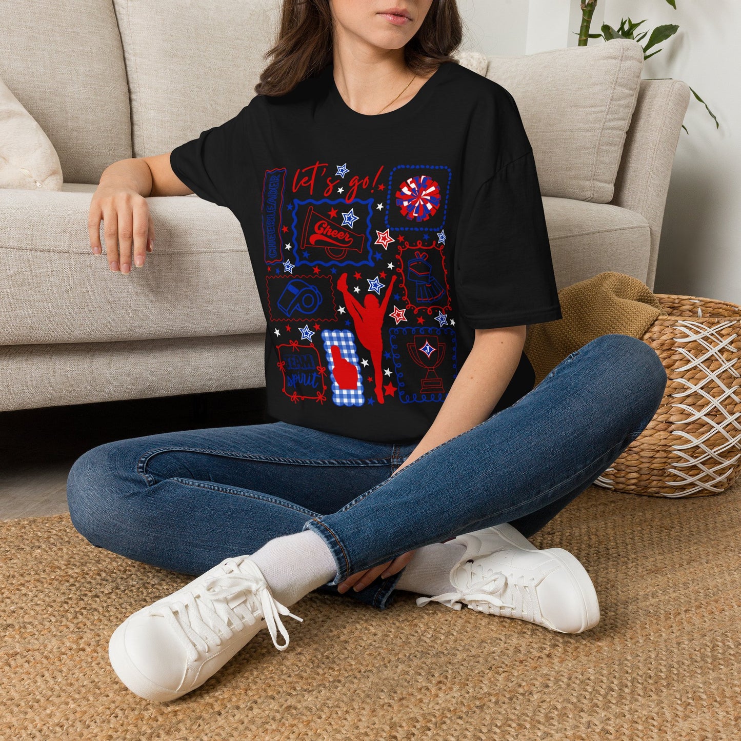 Cheer Icon Grid Short Sleeve Tee (Gildan)