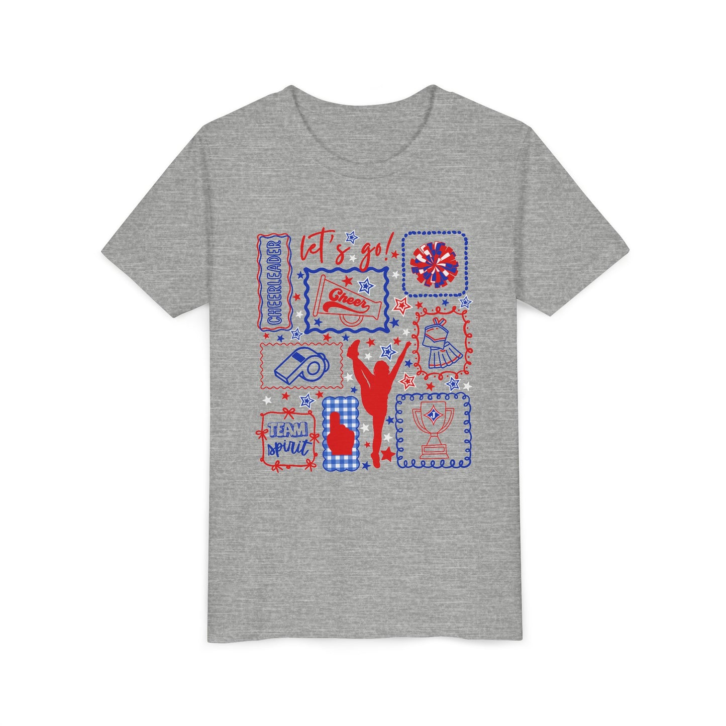 Cheer Icon Grid Youth Short Sleeve Tee