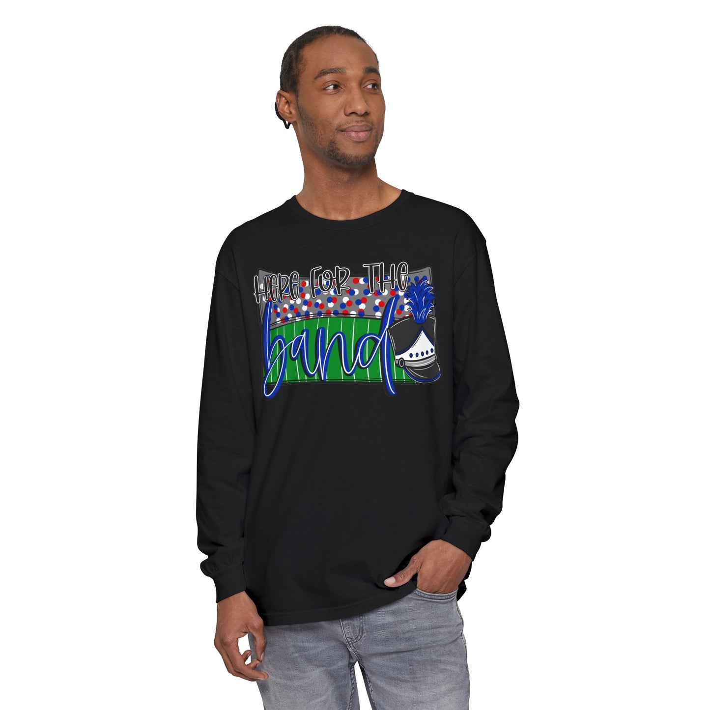 Here For The BandLong Sleeve Tee (Comfort Colors)