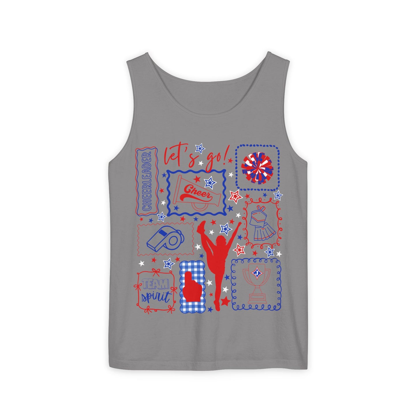Cheer Icon Grid UnisexTank Top (Comfort Colors)