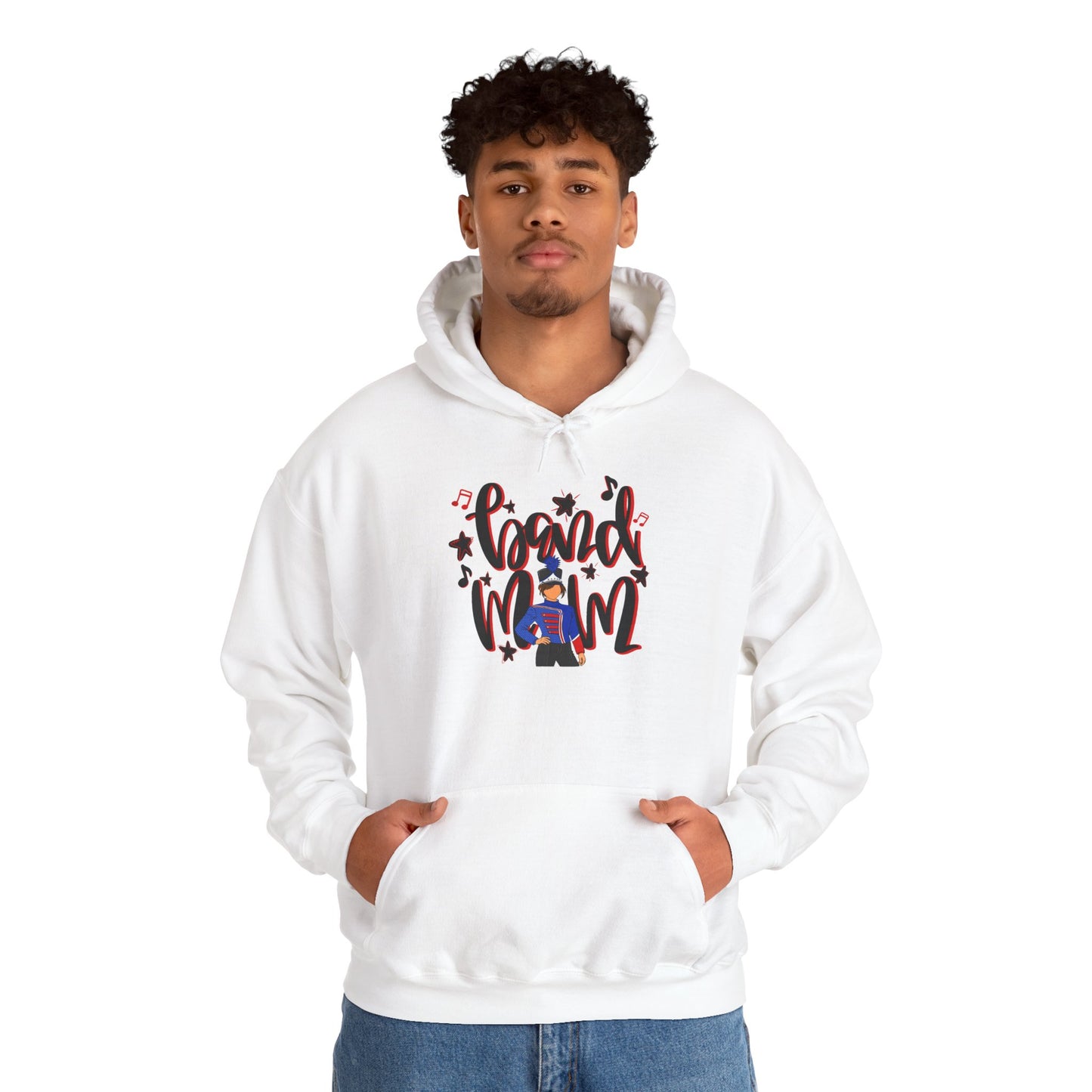 Band Mom Red Girl Unisex Hoodie (Gildan)