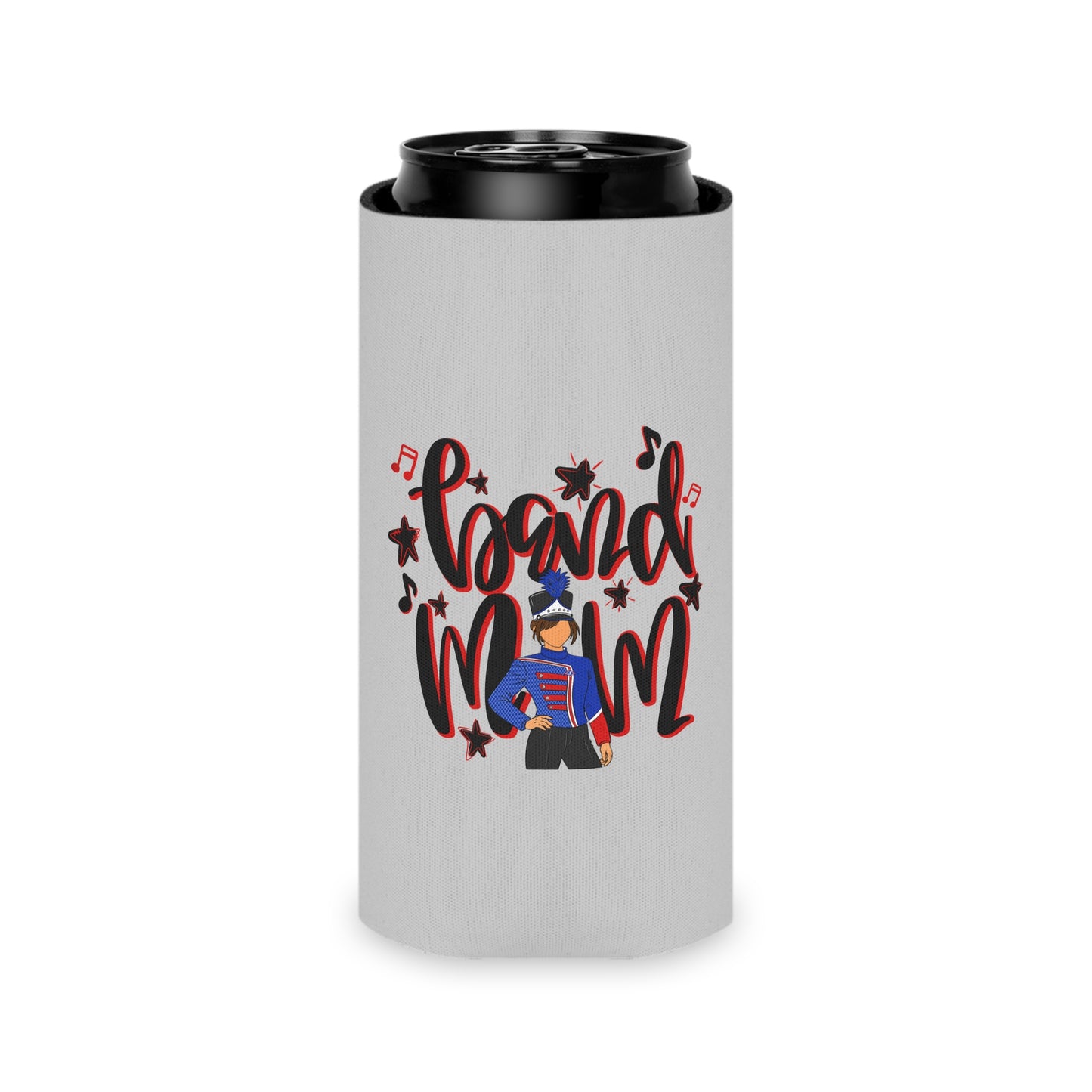 Band Mom Red Girl Can Cooler