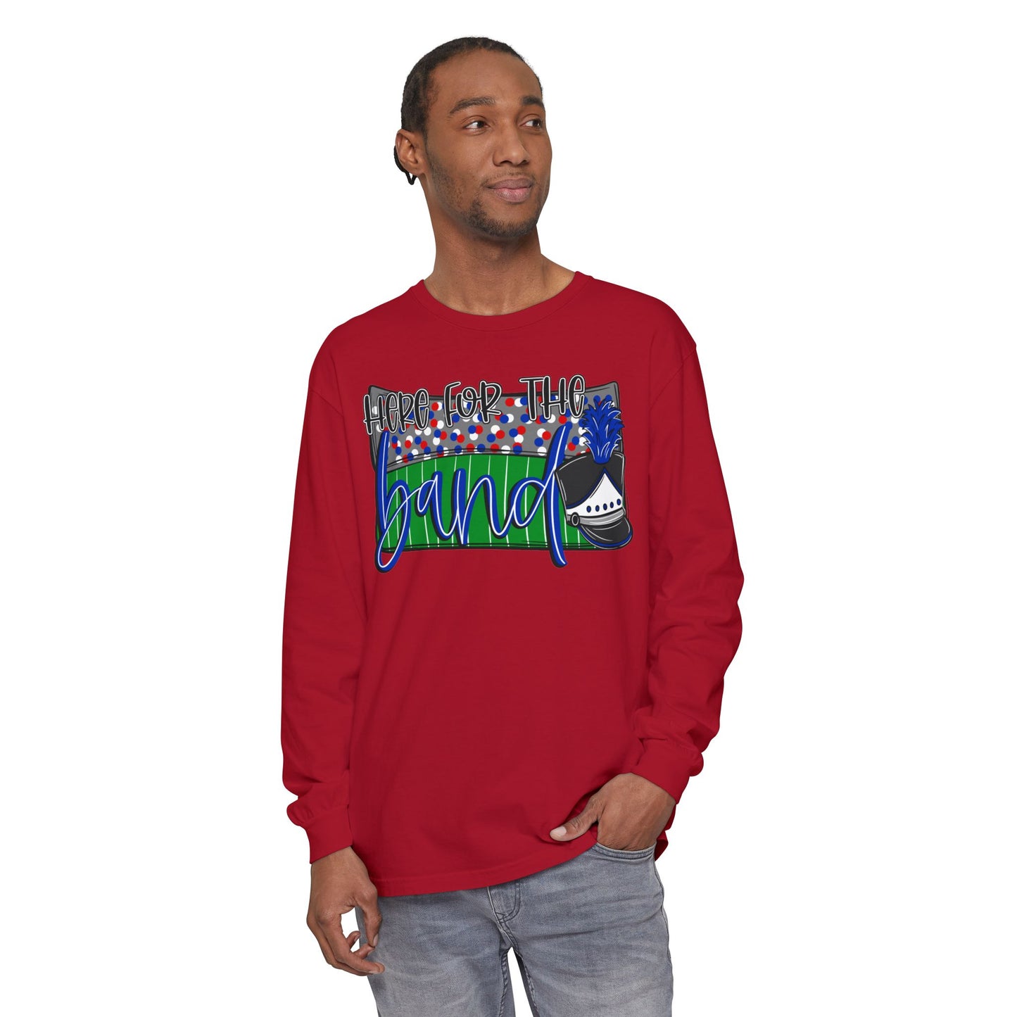 Here For The BandLong Sleeve Tee (Comfort Colors)