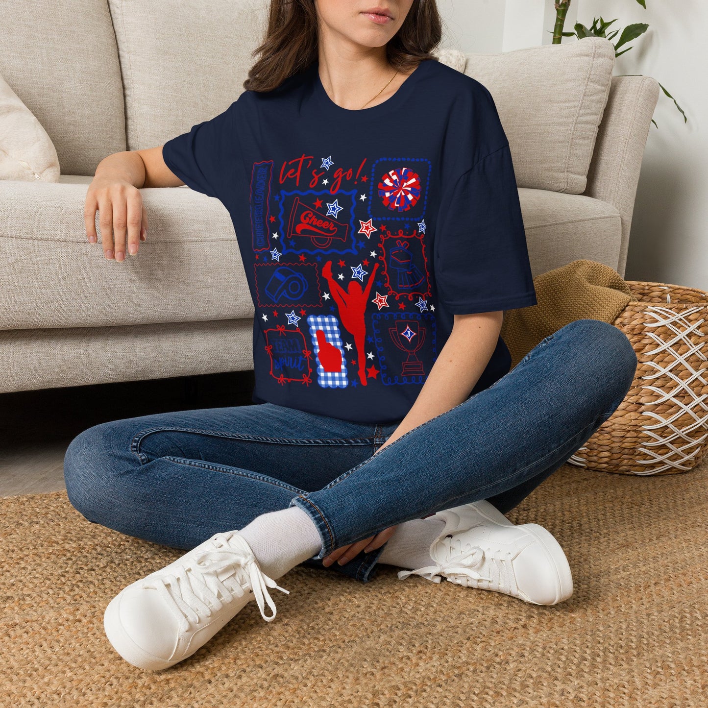 Cheer Icon Grid Short Sleeve Tee (Gildan)