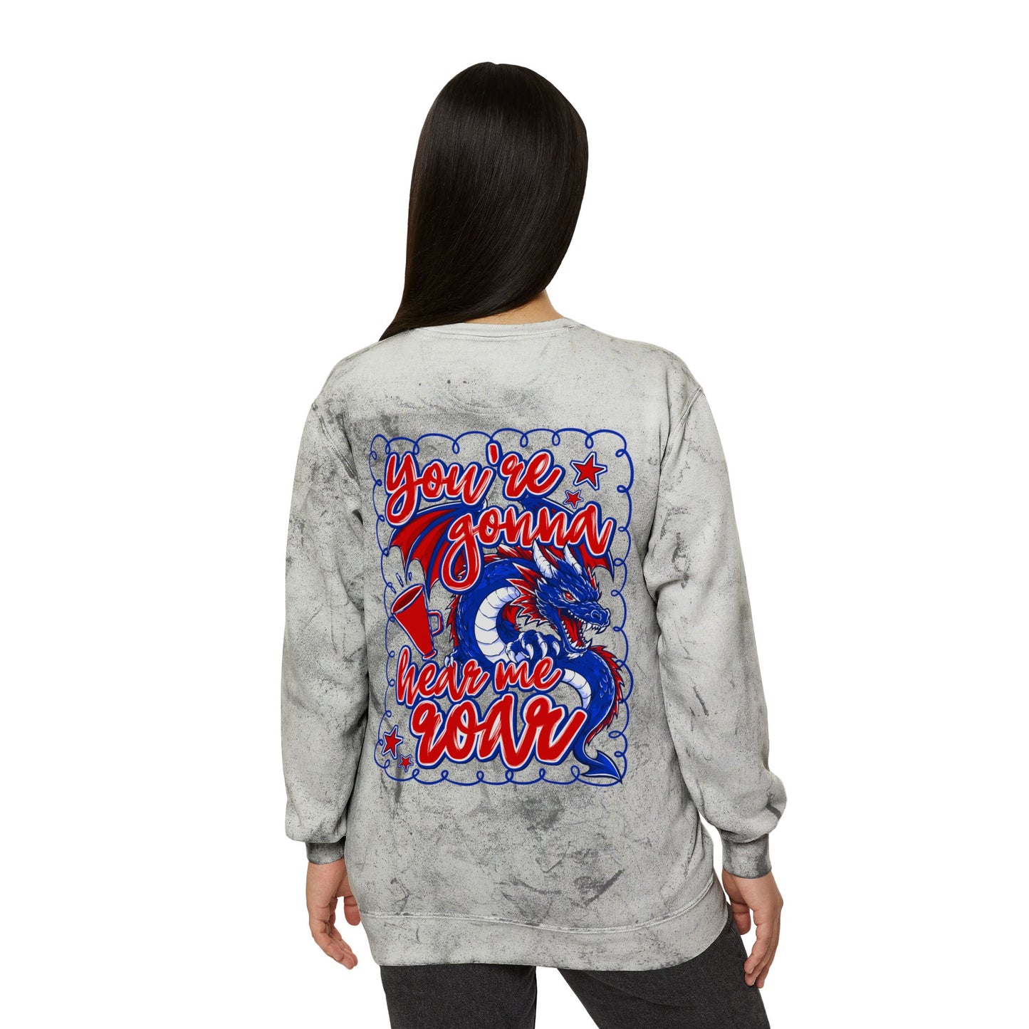 You're GonnaHear Me Roar Cheer Tie Dye Sweatshirt